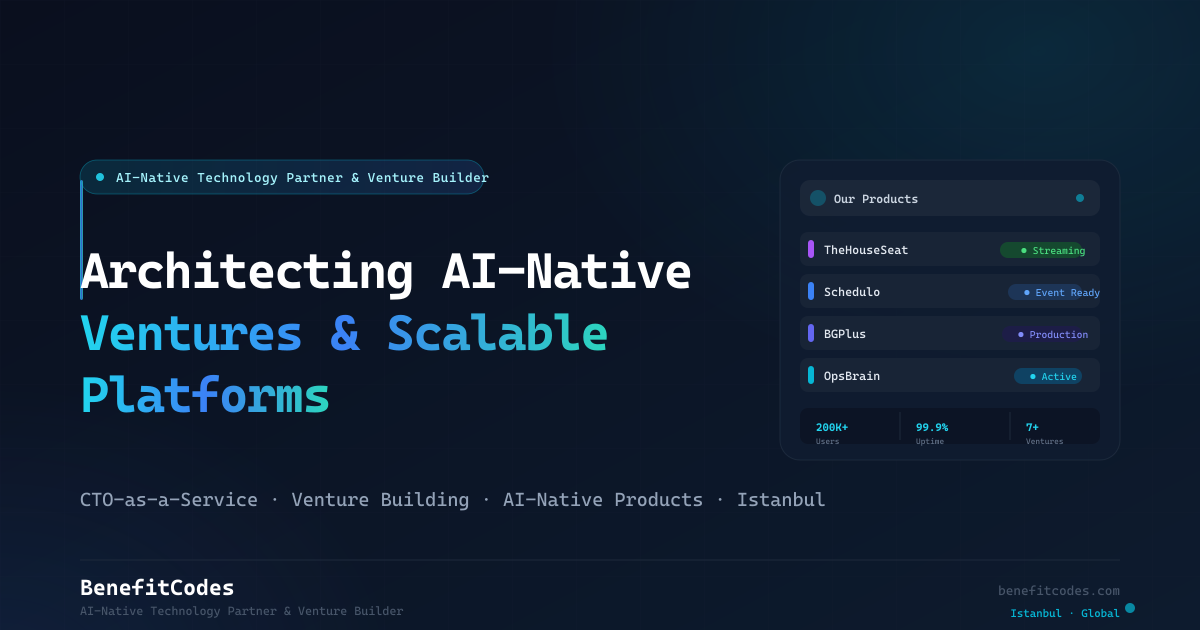 Code Benifit BenefitCodes | AI-Native Technology Partner & Venture Builder